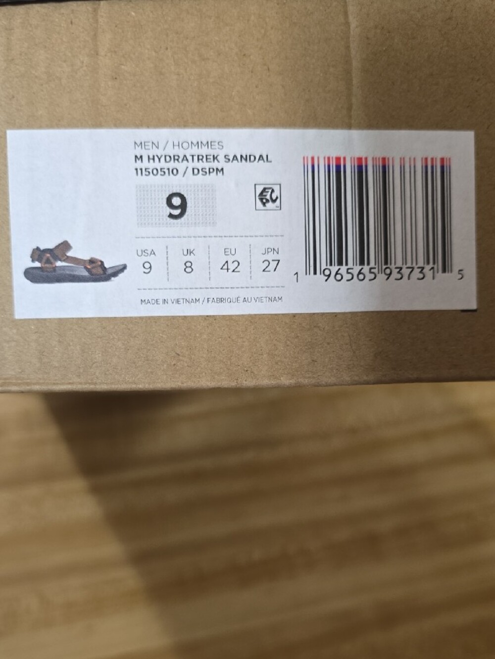 Teva Brown and Black Men's Hydratrek Sandals Size 9 - Picture 2 of 8
